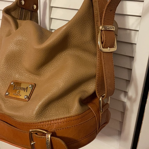 EUC ValentinA Italian Leather Bucket Bag - Picture 10 of 12